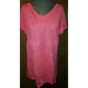 Gap Maternity Bright Coral Short Sleeves with Cuff Top Size Medium